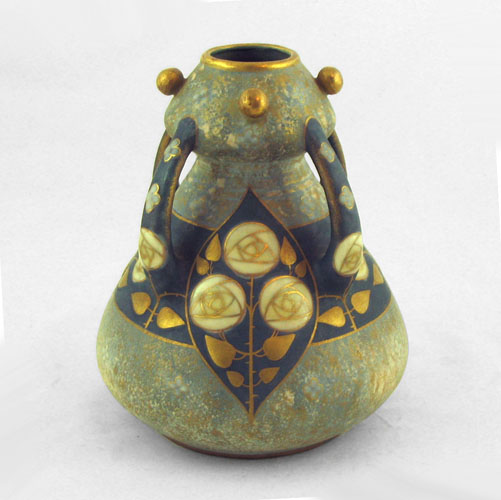 Paul Dachsel Four Handled Stylized Flower Vase